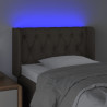 Zagłówek do łóżka z LED, taupe, 83x16x78/88 cm, tkanina