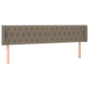 Zagłówek do łóżka z LED, taupe, 183x16x78/88 cm, tkanina