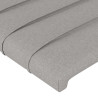 Rama łóżka bez materaca, jasnoszara, 90x200 cm, obita tkaniną