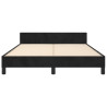 Rama łóżka bez materaca, czarna, 140x200 cm, aksamitna