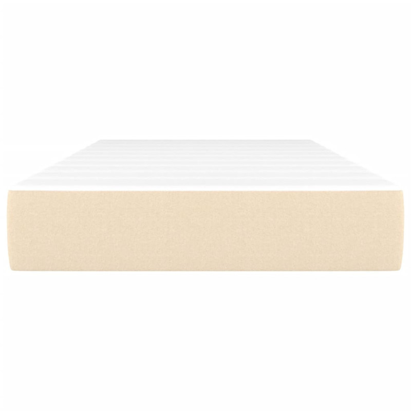 Materac kieszeniowy, kremowy, 90x200x20 cm, tkanina