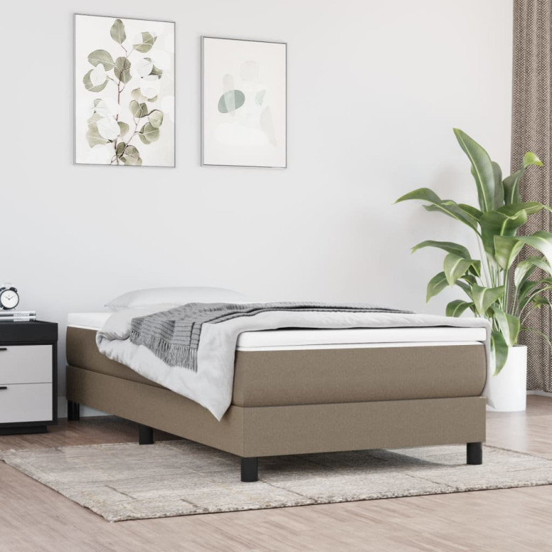 Materac kieszeniowy, kolor taupe, 100x200x20 cm, tkanina