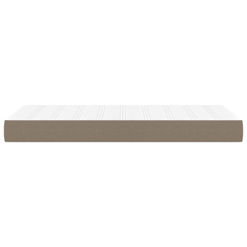 Materac kieszeniowy, kolor taupe, 100x200x20 cm, tkanina