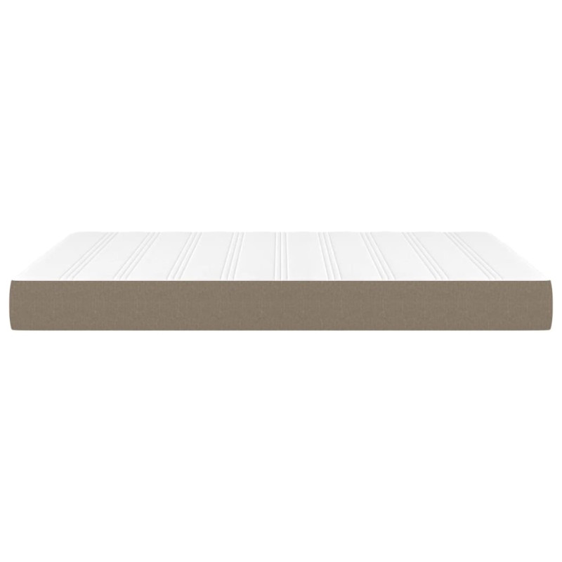 Materac kieszeniowy, taupe, 140x190x20 cm, tkanina