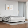 Materac kieszeniowy, biały, 160x200x20 cm, sztuczna skóra