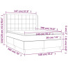 Łóżko kontynentalne z materacem, zielone, aksamit, 140x190 cm