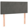 Łóżko kontynentalne z materacem i LED, szary aksamit, 80x200 cm