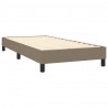 Łóżko kontynentalne z materacem, taupe, tkanina, 100x200 cm