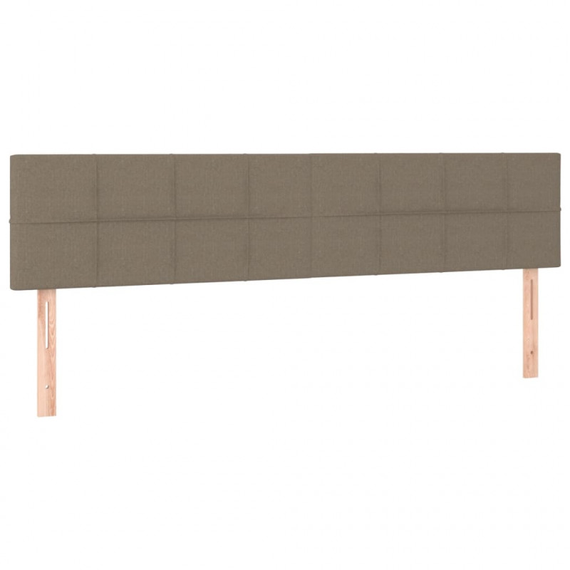Łóżko kontynentalne z materacem, taupe, tkanina, 180x200 cm