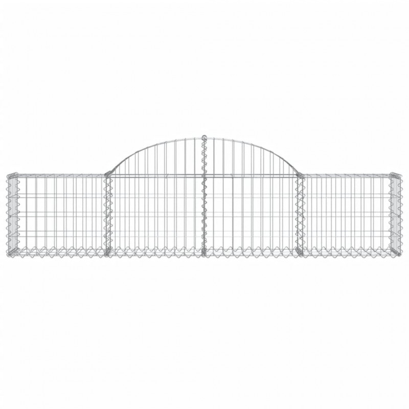 Kosze gabionowe, 11 szt, 200x30x40/60 cm, galwanizowane żelazo