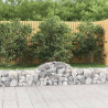 Kosze gabionowe, 18 szt, 200x30x40/60 cm, galwanizowane żelazo