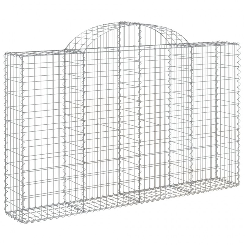 Kosze gabionowe, 25 szt, 200x30x120/140cm, galwanizowane żelazo