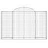 Kosze gabionowe, 25 szt, 200x30x120/140cm, galwanizowane żelazo
