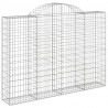 Kosze gabionowe, 14 szt, 200x30x140/160cm, galwanizowane żelazo