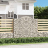 Kosze gabionowe, 11 szt, 200x30x180/200cm, galwanizowane żelazo