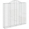 Kosze gabionowe, 6 szt, 200x30x180/200 cm, galwanizowane żelazo