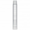 Kosze gabionowe, 6 szt, 200x30x180/200 cm, galwanizowane żelazo