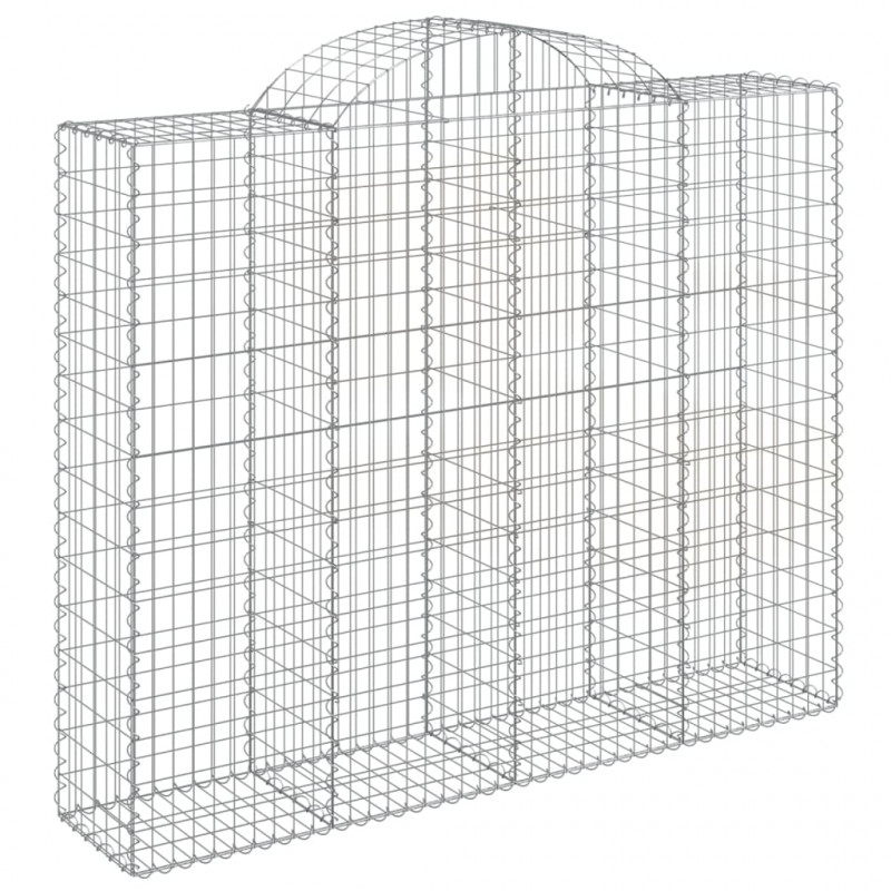 Kosze gabionowe, 25 szt, 200x50x160/180cm, galwanizowane żelazo