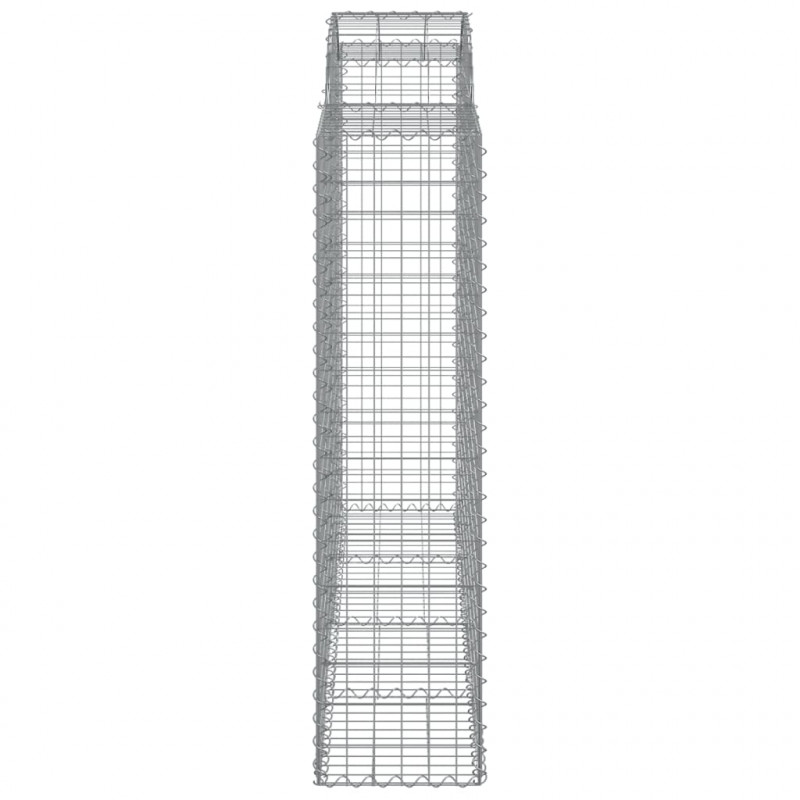 Kosze gabionowe, 25 szt, 200x50x160/180cm, galwanizowane żelazo