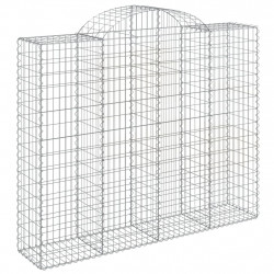 Kosze gabionowe, 30 szt, 200x50x160/180cm, galwanizowane żelazo