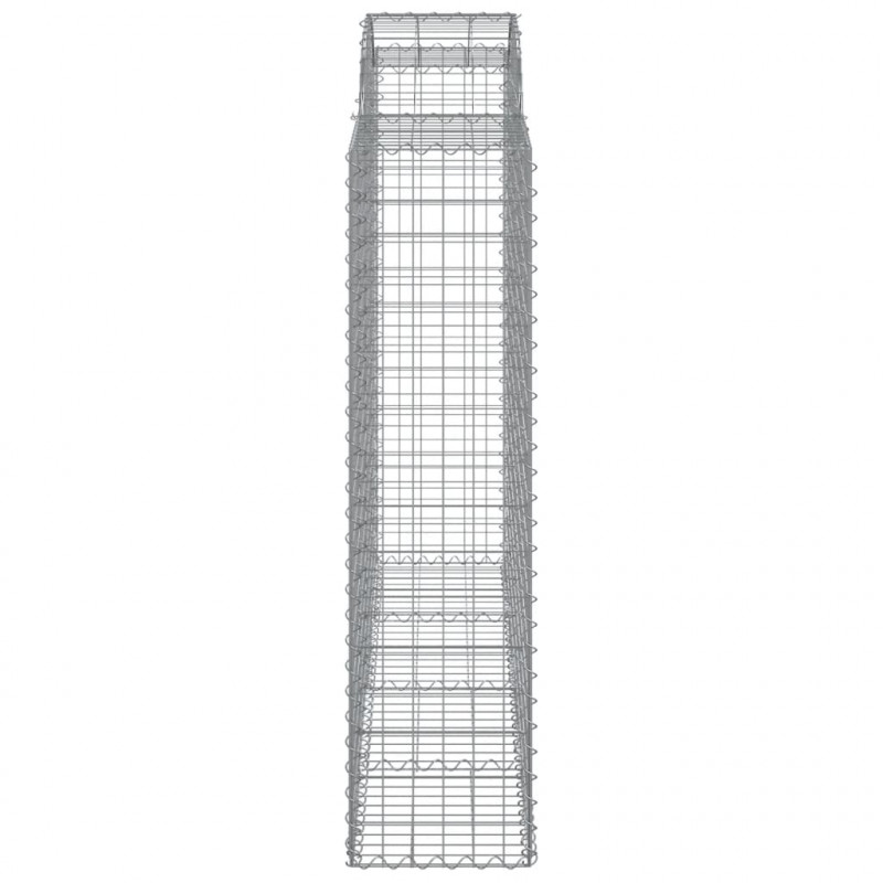 Kosze gabionowe, 30 szt, 200x50x160/180cm, galwanizowane żelazo