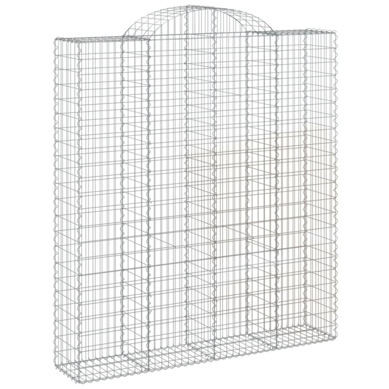 Kosze gabionowe, 10 szt, 200x50x220/240cm, galwanizowane żelazo