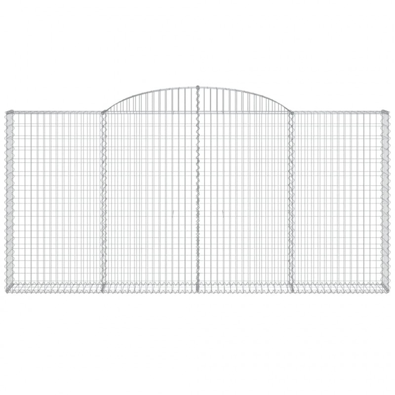Kosze gabionowe, 25 szt, 300x30x140/160cm, galwanizowane żelazo
