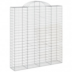 Kosze gabionowe, 12 szt, 200x50x220/240cm, galwanizowane żelazo