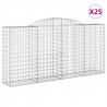 Kosze gabionowe, 25 szt, 300x50x140/160cm, galwanizowane żelazo