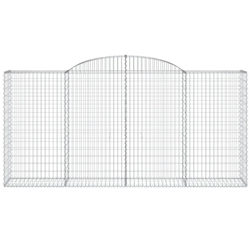 Kosze gabionowe, 25 szt, 300x50x140/160cm, galwanizowane żelazo