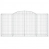 Kosze gabionowe, 25 szt, 300x50x140/160cm, galwanizowane żelazo