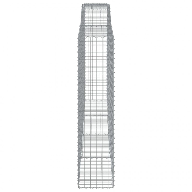 Kosze gabionowe, 20 szt, 400x50x200/220cm, galwanizowane żelazo