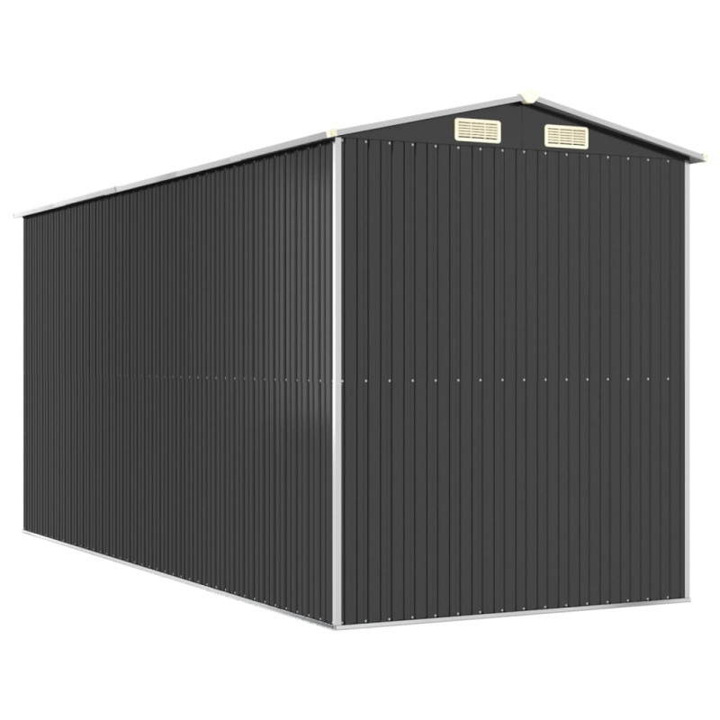 Szopa ogrodowa, antracytowa, 192x440x223 cm, stal galwanizowana