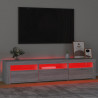 Szafka pod TV z oświetleniem LED, szarość sonoma, 180x35x40 cm