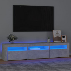 Szafka pod TV z oświetleniem LED, szarość betonu, 180x35x40 cm