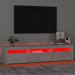 Szafka pod TV z oświetleniem LED, szarość betonu, 180x35x40 cm