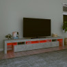 Szafka pod TV z oświetleniem LED, szarość betonu, 260x36,5x40cm