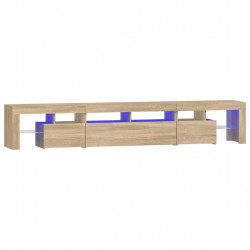Szafka pod TV z oświetleniem LED, dąb sonoma, 230x36,5x40 cm