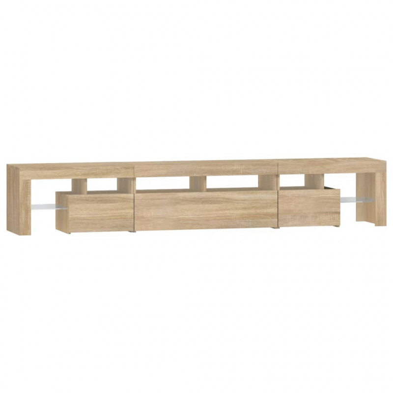 Szafka pod TV z oświetleniem LED, dąb sonoma, 230x36,5x40 cm