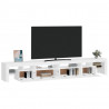 Szafka pod TV z oświetleniem LED, biała, 260x36,5x40 cm