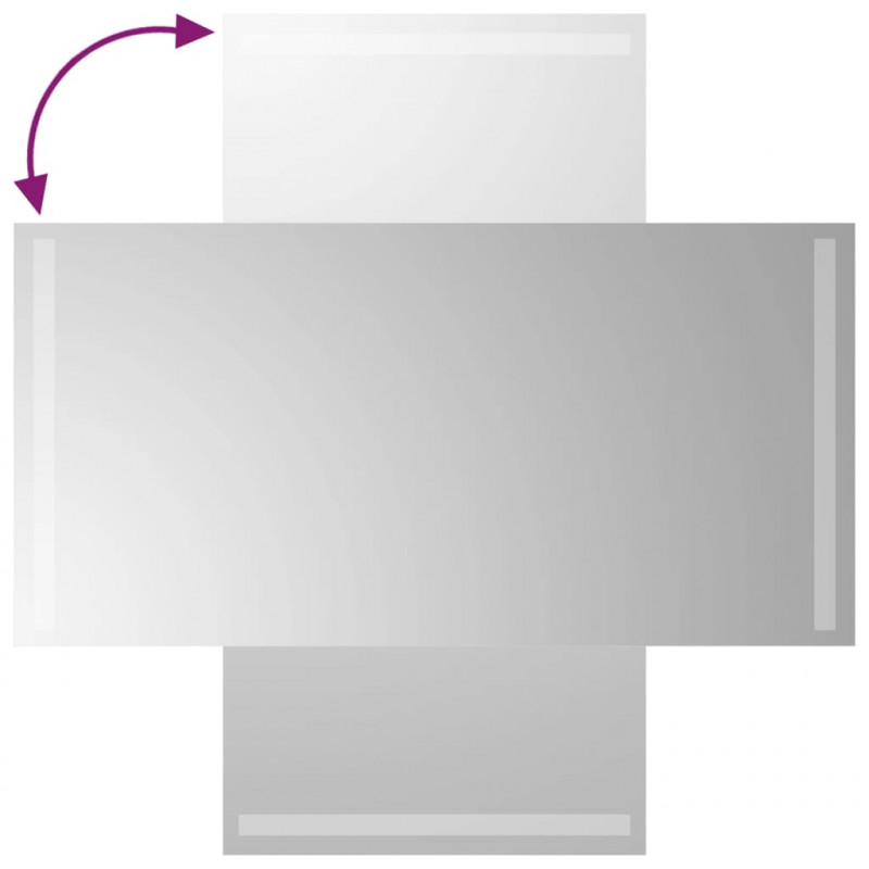 Lustro łazienkowe z LED, 40x80 cm