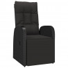 9-cz. zestaw mebli ogrodowych, czarny, polirattan i akacja