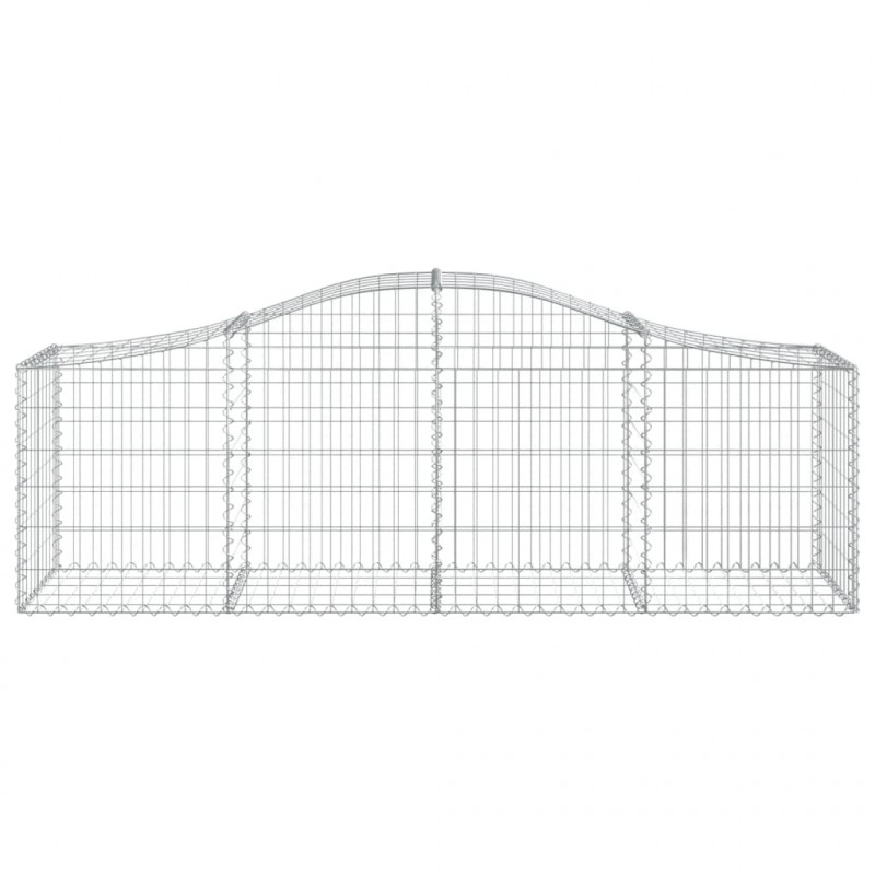 Kosze gabionowe, 25 szt, 200x50x60/80 cm, galwanizowane żelazo
