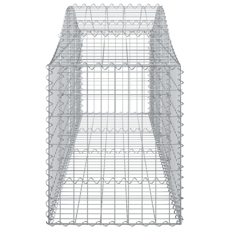 Kosze gabionowe, 25 szt, 200x50x60/80 cm, galwanizowane żelazo