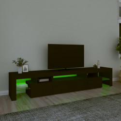 Szafka pod TV z oświetleniem LED, czarna, 215x36,5x40 cm