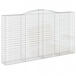 Kosze gabionowe, 20 szt, 400x50x220/240cm, galwanizowane żelazo