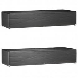 Pokrowce na leżaki, 2 szt., 12 oczek, 205x75x40 cm, PE