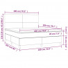 Łóżko kontynentalne z materacem, ciemnoniebieskie, 180x200 cm
