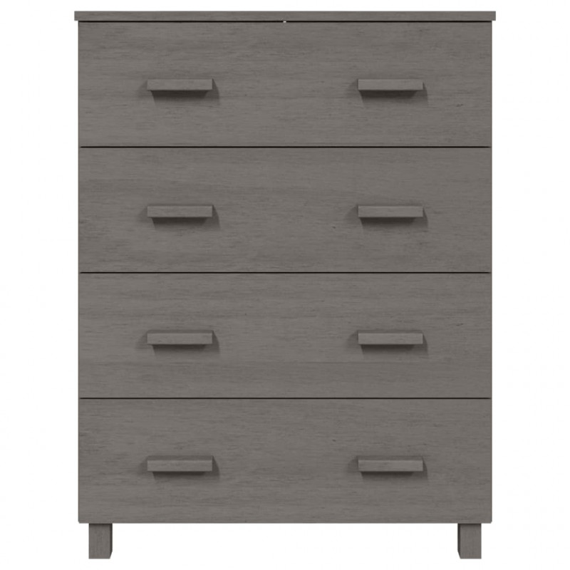 Komoda HAMAR, jasnoszara, 79x40x103,5 cm, lite drewno sosnowe