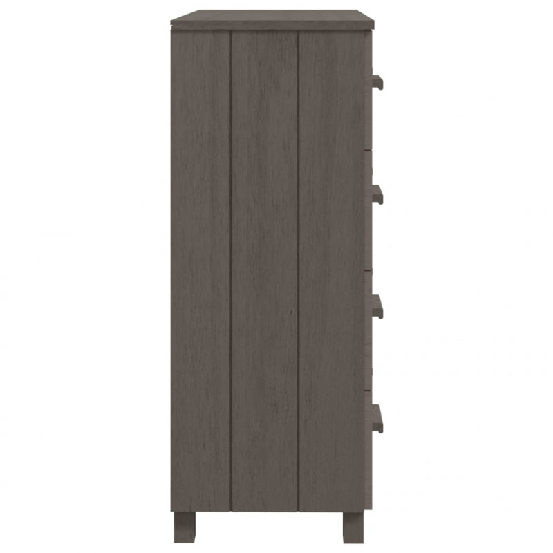 Komoda HAMAR, jasnoszara, 79x40x103,5 cm, lite drewno sosnowe